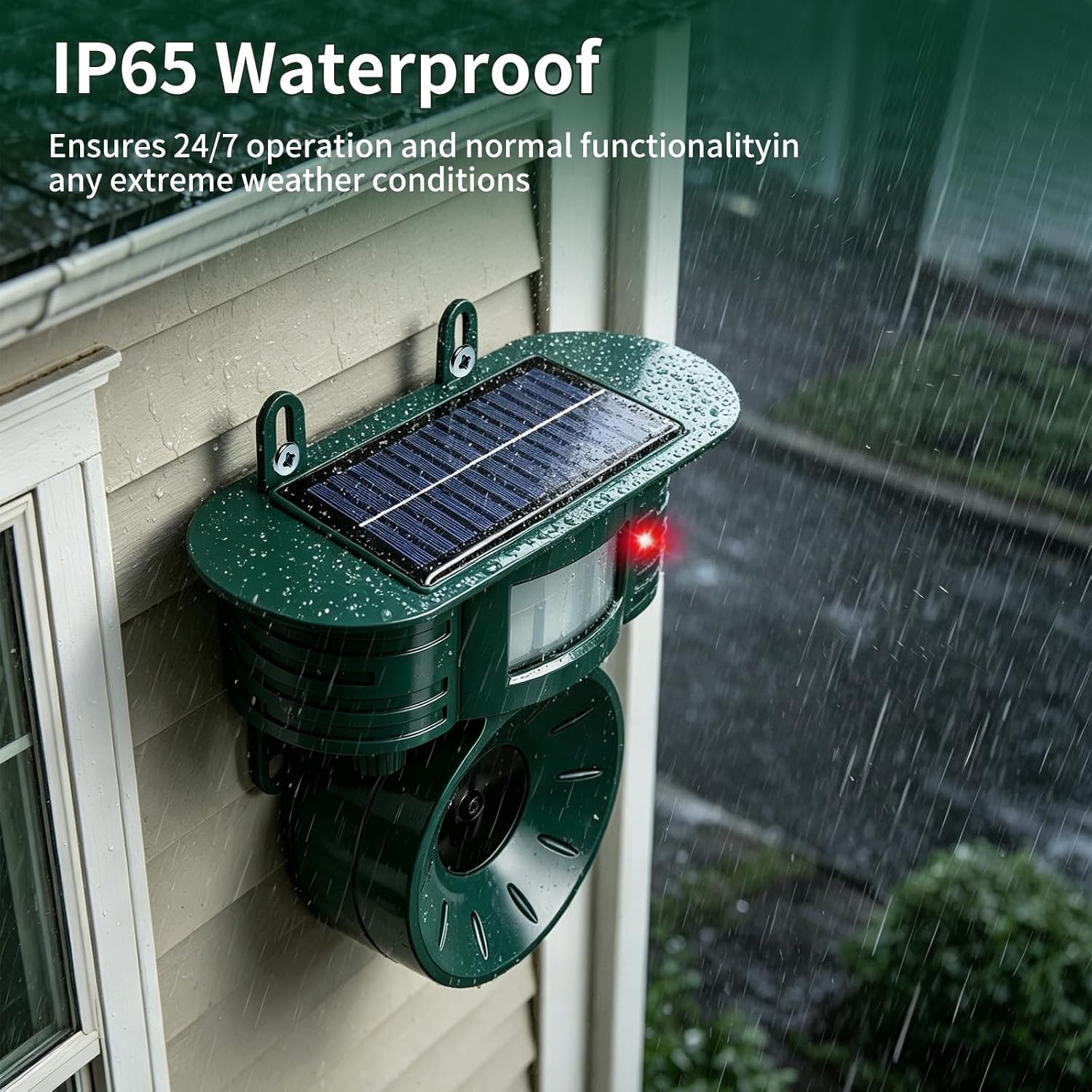 Ultrasonic Bird Deterrents for Outside, Squirrel & Pigeon & Woodpecker Repellent, Solar Powered, IP 65 Waterproof, Motion Sensor, Bird Repellent Devices Outdoor for Patio Farm Yard Orchard, 2 Pack