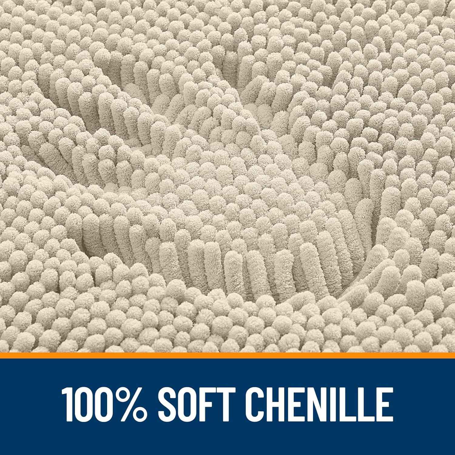 OLANLY Bathroom Rugs 30x20, Extra Soft Absorbent Chenille Bath Rugs