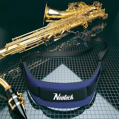 Neotech Saxophone Swivel Hook Neck Strap Soft Sax Padded for Alto Tenor Baritone Soprano – (Regular, Navy) - Made in USA