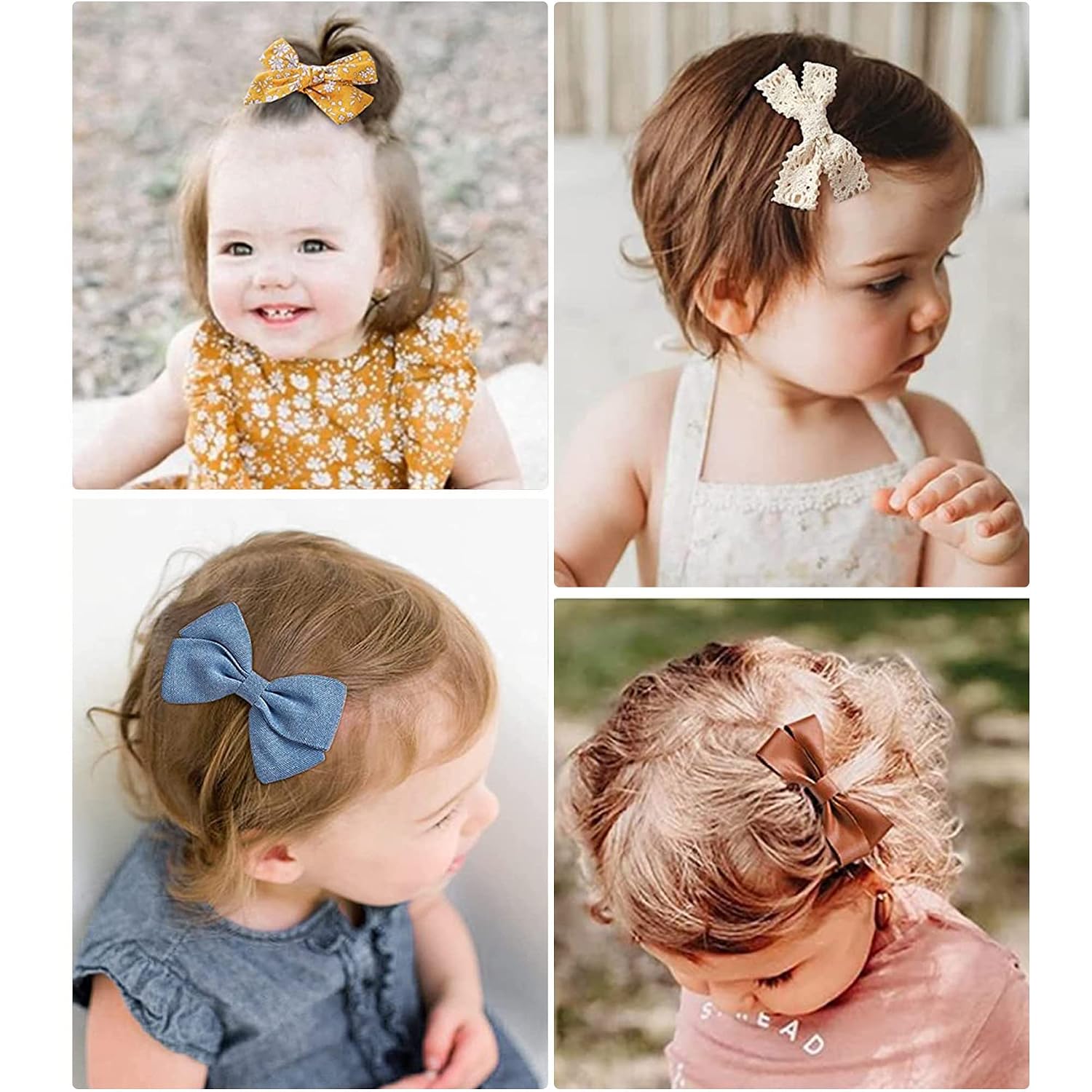 Jesries 21 Pack Baby Hair Clips for Girls, Hair Bows & Toddler Accessories