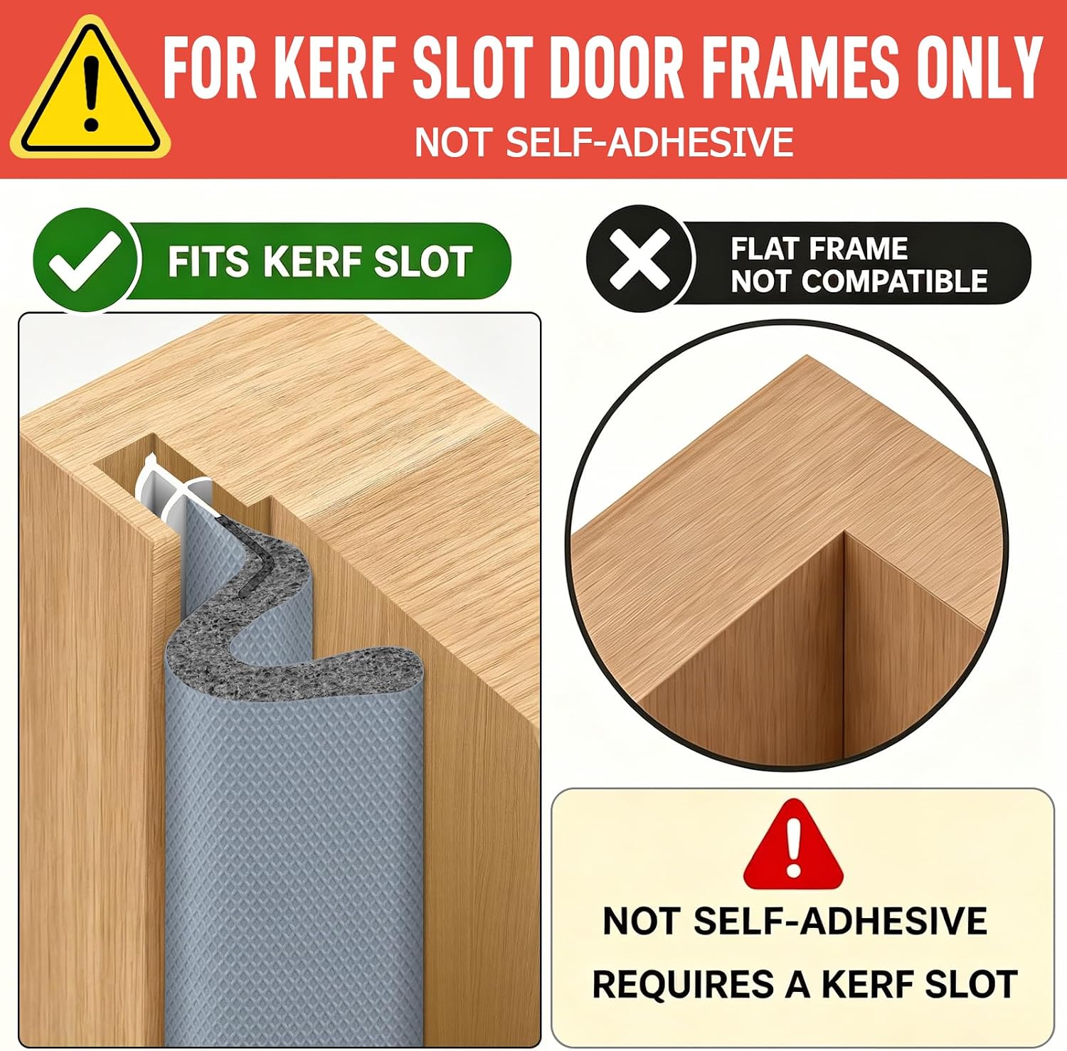 Litaibai 40 ft Kerf Weather Stripping Door Seal for Exterior Doors, Gray