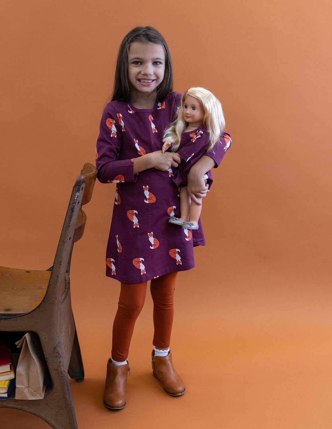 Leveret Matching Doll & Girls Dress 100% Cotton Variety of Styles (Size 2-14 Years)