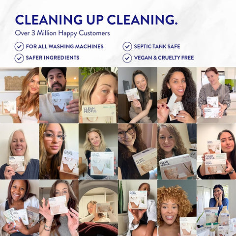 The Clean People Fabric Softener Sheets - Dryer Sheets - Softens & Removes Static Cling - Vegan Laundry Softener, Fragrance Free - Unscented, 120 Pack