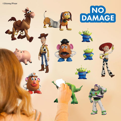 Disney Toy Story Wall Decals - Set of 12 Vinyl Stickers for Nursery Bedroom Bathroom - Peel and Stick Room Decorations