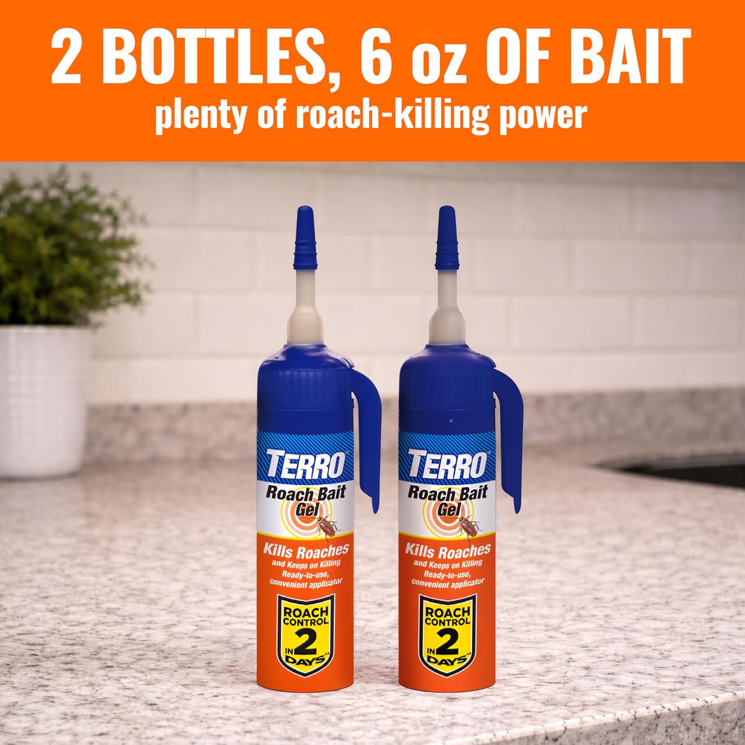 TERRO Cockroach Gel Bait Killer, 168g of Bait, 2-Pack