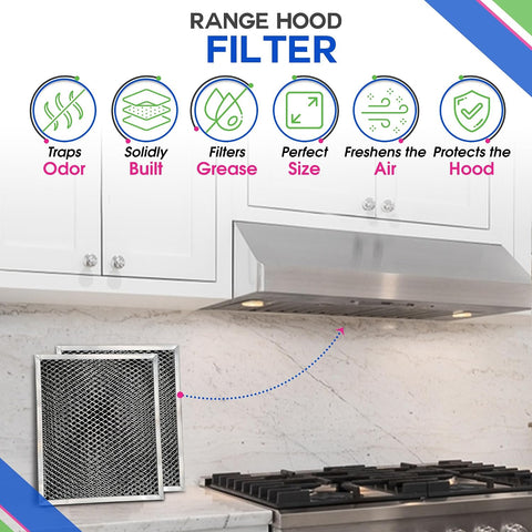 Stove Vent Filter 10.5"x8.8" 97007696 Fits Nutone Broan Range Hood Filter