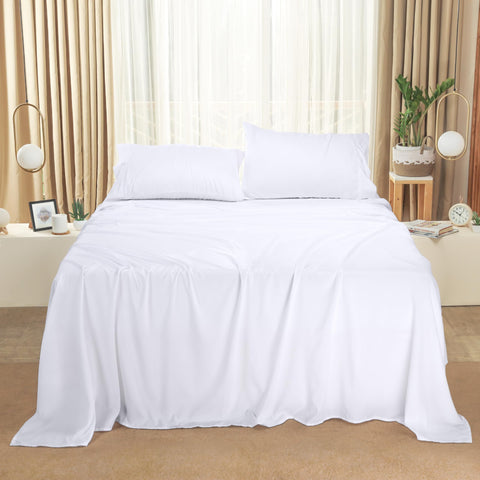 Utopia Bedding Queen Bed Sheets Set - 4 Piece Bedding - Brushed Microfiber - Shrinkage and Fade Resistant - Easy Care (Queen, White)