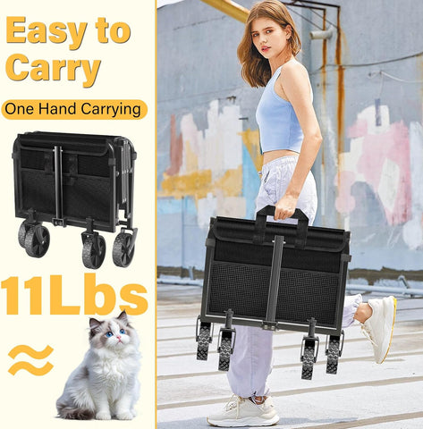 Collapsible Wagons Carts Foldable, 360Lbs Foldable Wagon with Wheels