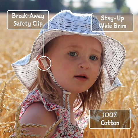 JAN & JUL Adjustable Cotton Floppy Sun Hat with 50+ UPF Protection for Girls