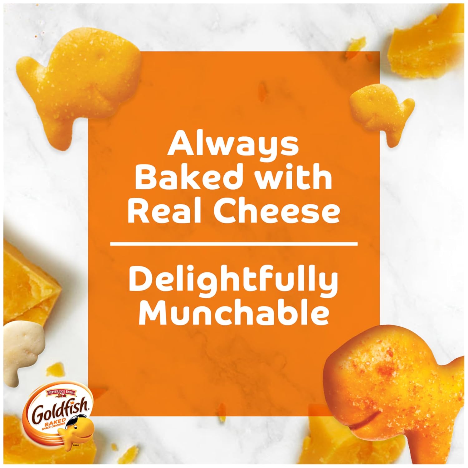 Goldfish Say Cheeeese Cheese Cracker Snack Packs, 20 Count Variety Pack