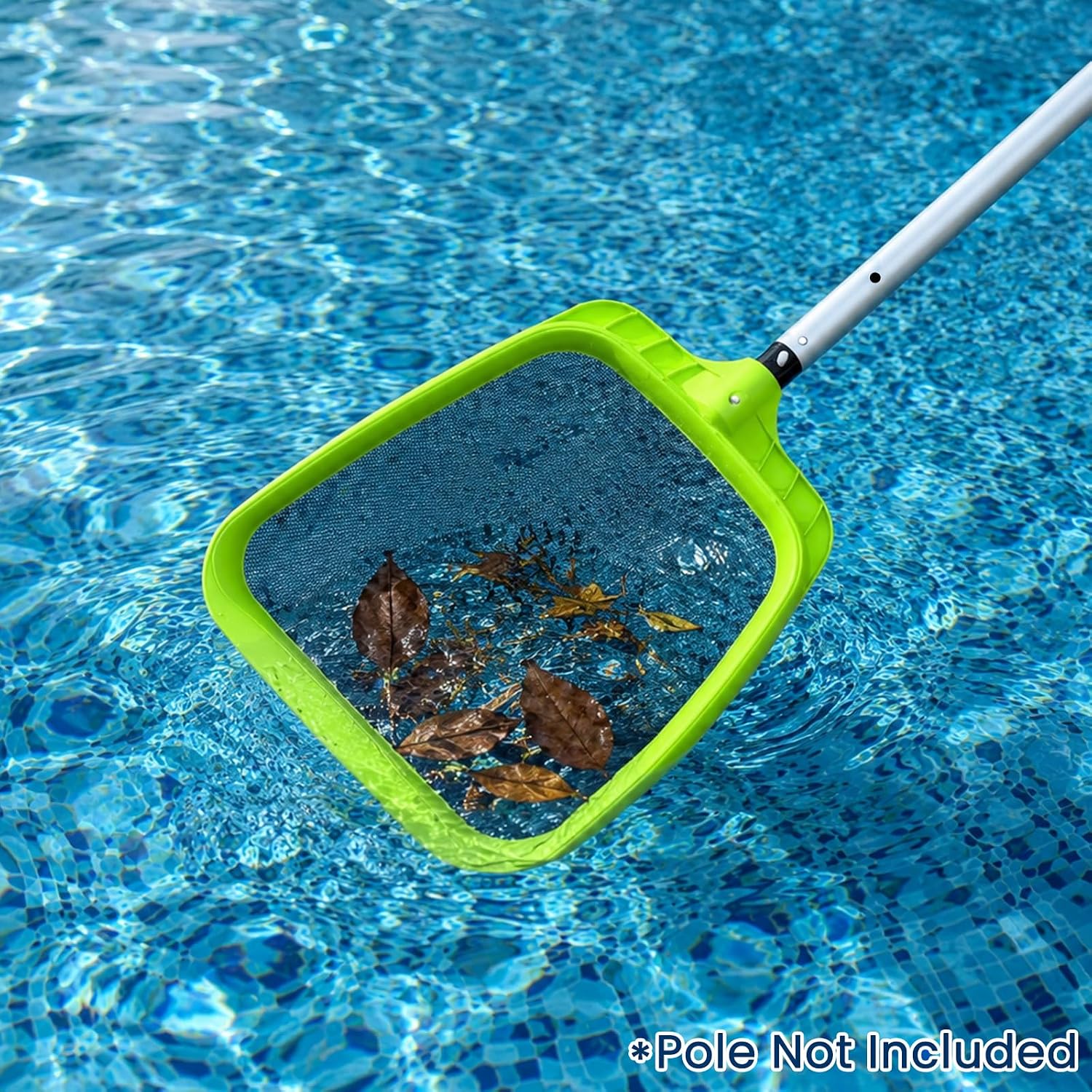 Sepetrel Pool Skimmer Net - Professional Heavy Duty Reinforced Frame Nylon Flat Leaf Rake Net,for Spa Pond Swimming Pool, Cleaning Supplies and Accessories, (Pole Not Included)
