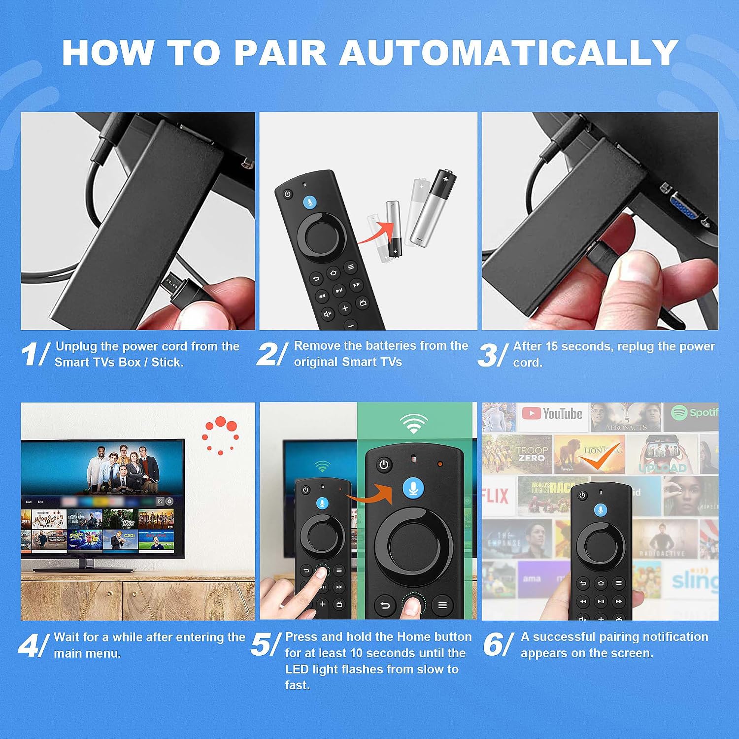 Replacement Firestick Remote Control Compatible with Fire Smart TV Stick Lite/Stick 4K/Smart TV 3rd Gen/TV Cube(2nd Gen/1st Gen/3rd Gen)/TVs Stick(2nd Gen/3rd Gen) with Voice
