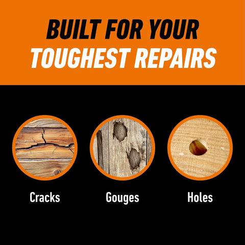 Gorilla All Purpose Wood Filler, Natural Color, 6 oz Tube