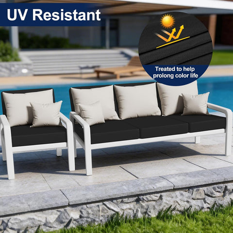 Smiry Waterproof Patio Cushion Covers, Stretch Outdoor Furniture Covers