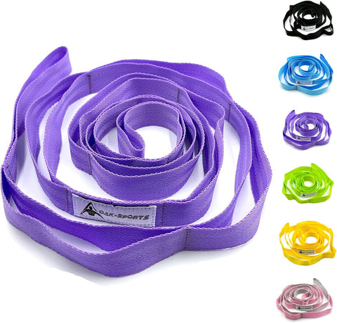 Stretching Strap Yoga Strap with Loops for Physical Therapy, Non-Elastic