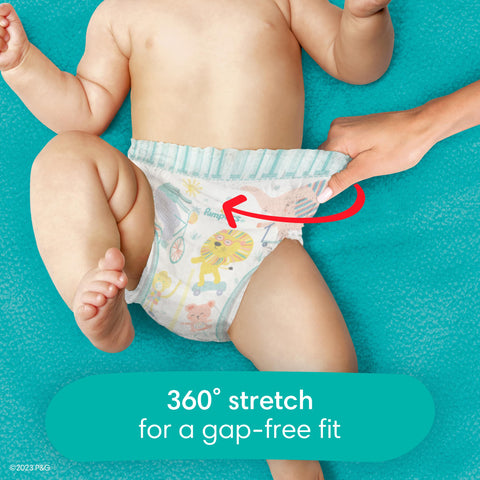 Pampers Cruisers 360 Diapers - Size 4, One Month Supply (144 Count), Pull-On Disposable Baby Diapers, Gap-Free Fit