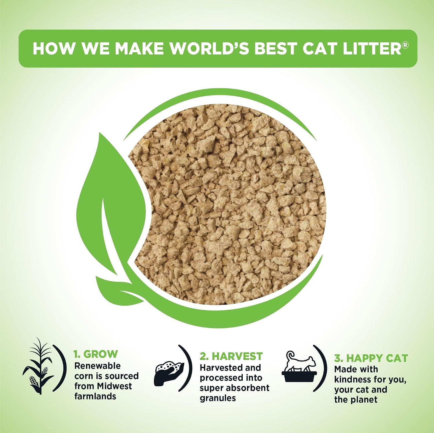 World's Best Cat Litter Comfort Care, Unscented, Odor Control, 32 lb Bag