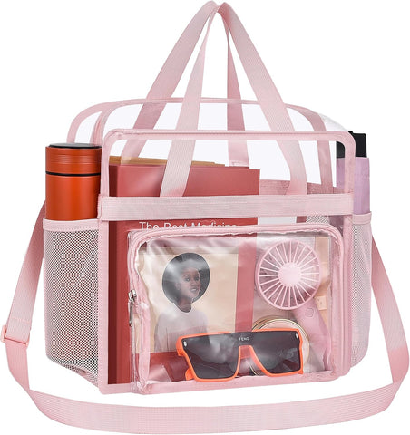 Oraben Clear Tote Bag Clear Bag Stadium Approved 12x6x12 Stadium Bag for Work, Sports Games,Gym