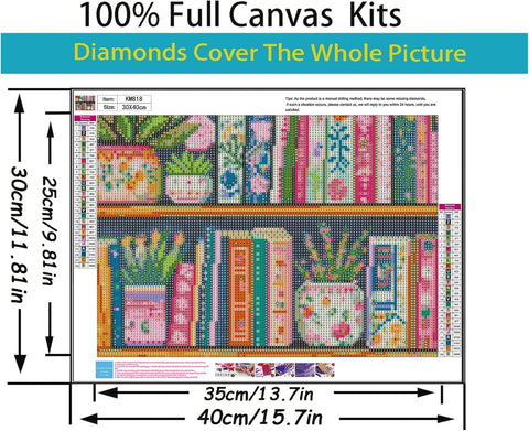5D Diamond Painting Kits for Adults Beginner, Book Diamond Art Kits
