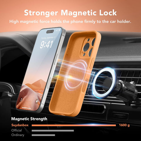 Magnetic for iPhone 16 Pro Case Silicone Cantaloupe