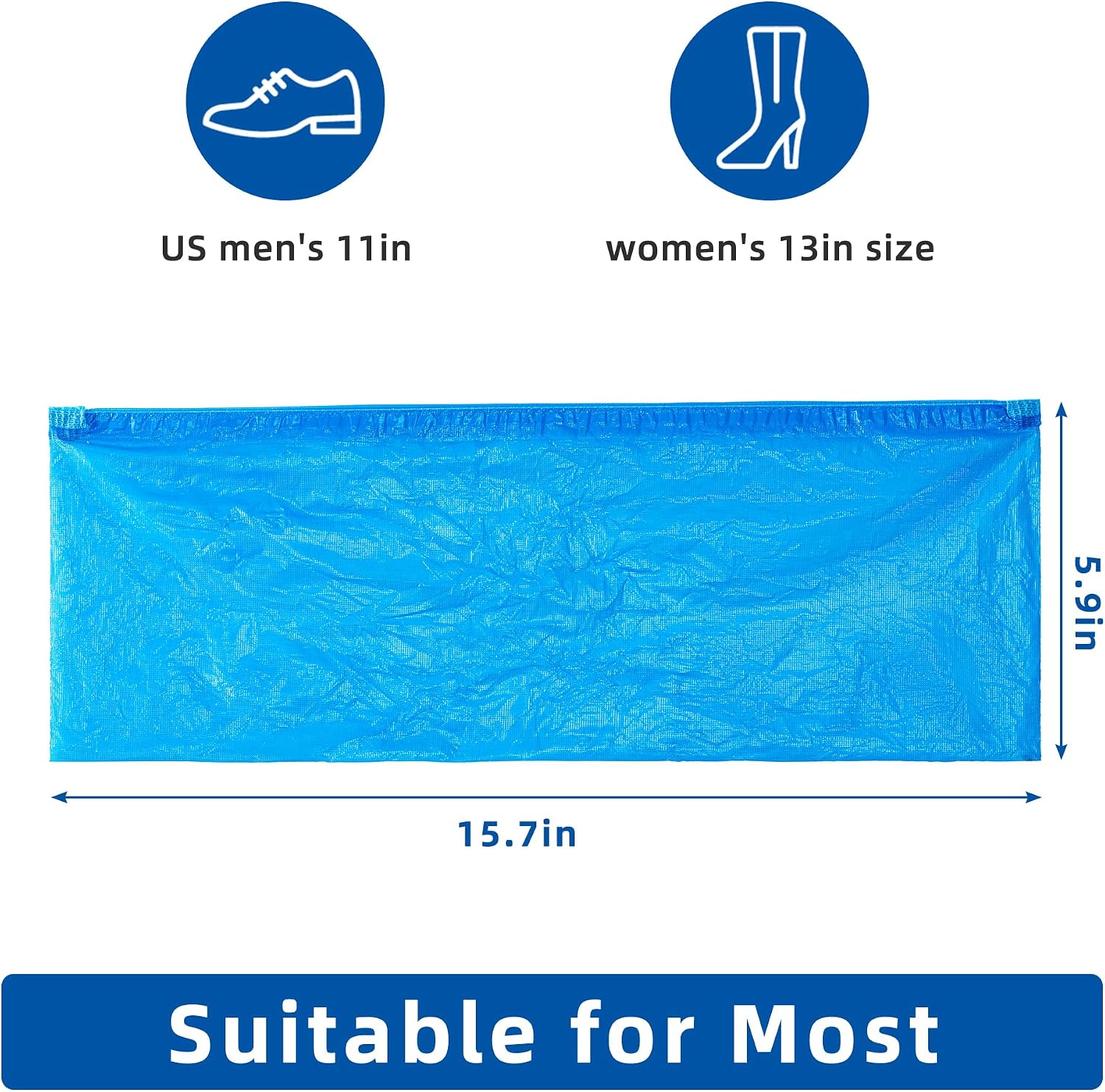 BOOMIBOO Shoe Covers Disposable Non Slip - 110 Pack (55 Pairs)