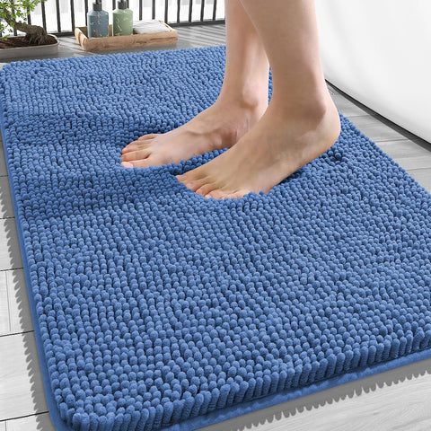 OLANLY Bathroom Rugs 34x21, Extra Soft Absorbent Chenille Bath Rugs