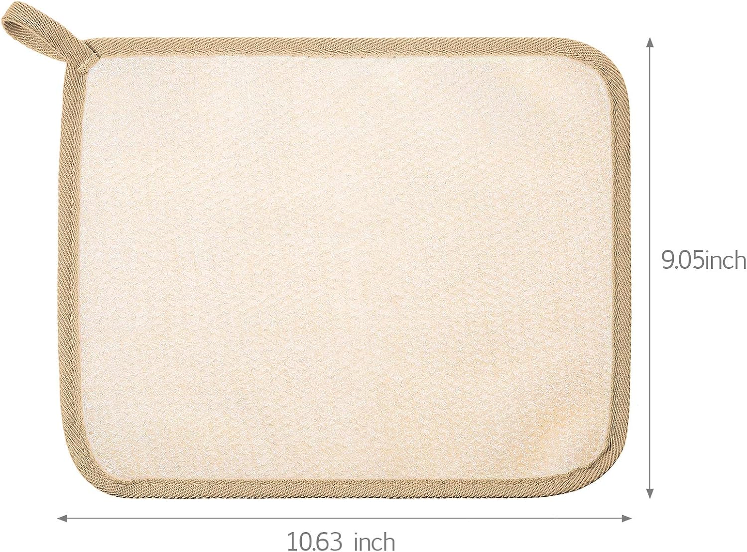 Tatuo 5 Pcs Exfoliating Face and Body Wash Cloths Towel, Brown Edge