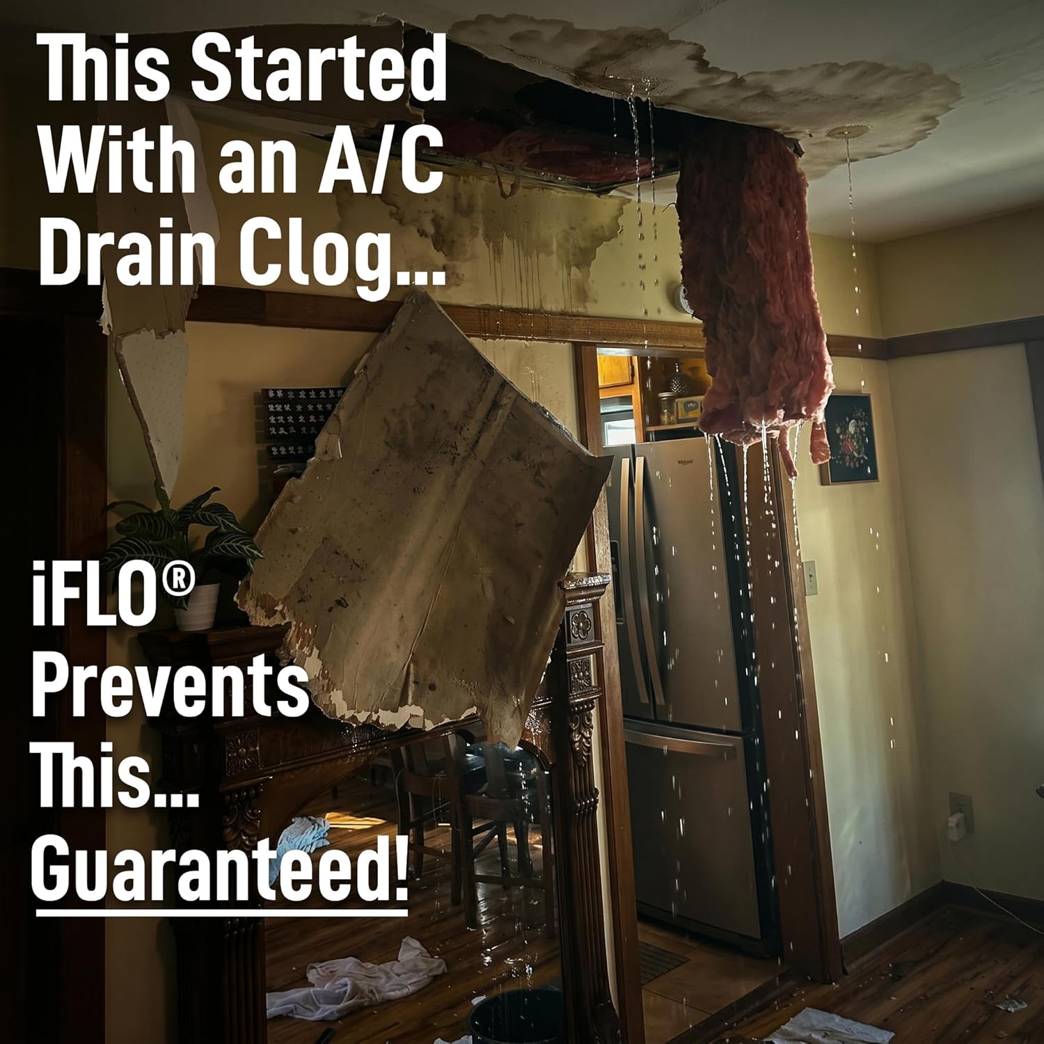 iFLO Smart Automated AC Drain Line HVAC Cleaning System (3 Month Supply)