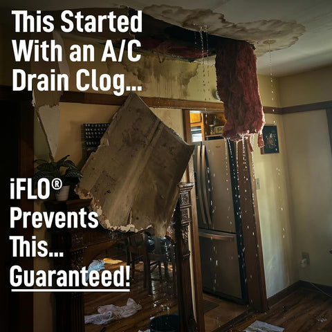 iFLO Smart Automated AC Drain Line HVAC Cleaning System (3 Month Supply)