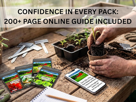 B&KM Farms 30,000+ Non-GMO Heirloom Seed Kit-30 Fruit & Vegetable Variety