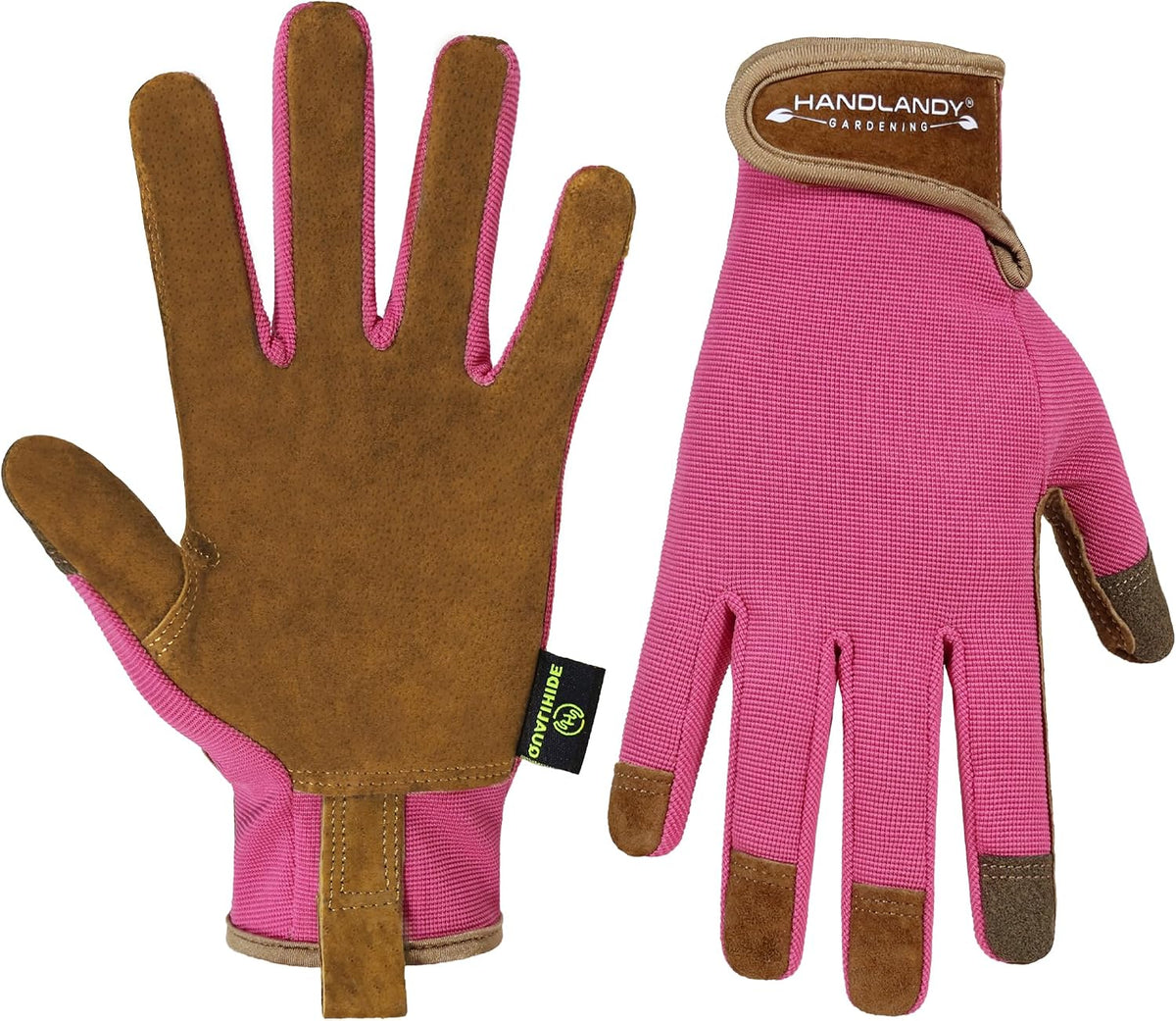 HANDLANDY Gardening Gloves for Women, Leather Garden Glove, Gardener Gift