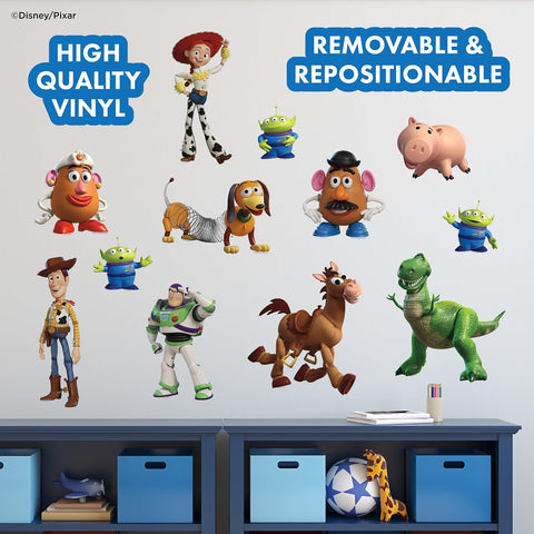 Disney Toy Story Wall Decals - Set of 12 Vinyl Stickers for Nursery Bedroom Bathroom - Peel and Stick Room Decorations