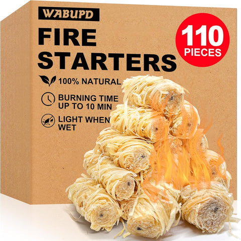 110 PCS Fire Starter, Fire Starter for Campfire, Light Compact Gear