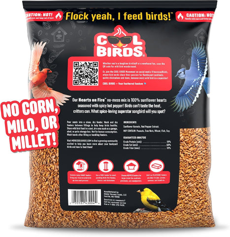 Cool Birds Hearts on Fire Hot Bird Seed, 10 lb
