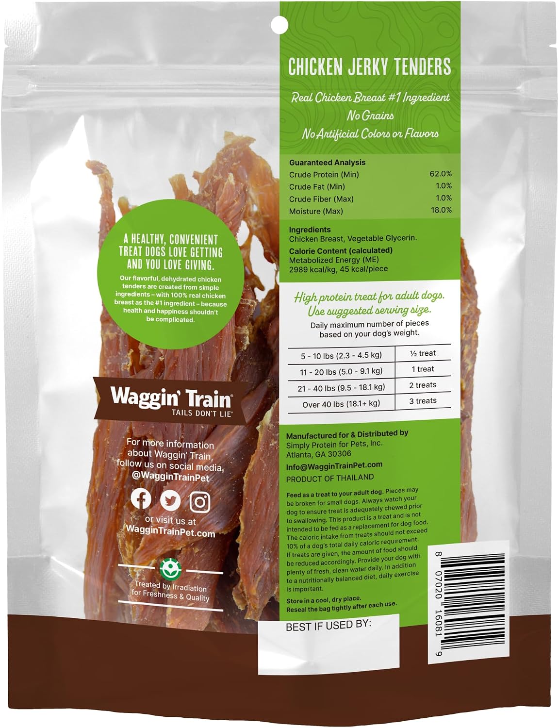 Waggin' Train Limited Ingredient, Grain Free Dog Treat, Chicken Jerky Tenders - 11 oz. Pouch
