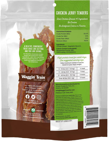 Waggin' Train Limited Ingredient, Grain Free Dog Treat, Chicken Jerky Tenders - 11 oz. Pouch