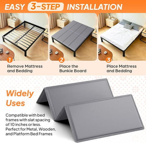 LAVEVE Heavy Duty Bunkie Board Twin XL 2-Pack 38'' x 79'', Anti-Slip