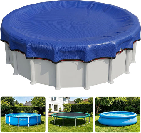 [Heavy-Duty] PoolTrivo 24ft Pool Covers for Above Ground Pools Blue