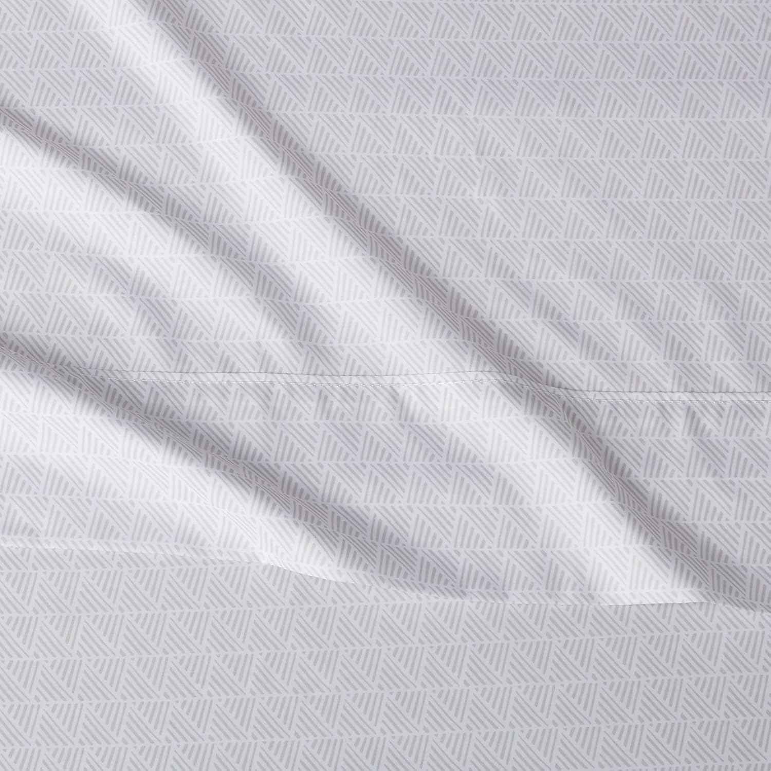 Amazon Basics Lightweight Super Soft Easy Care 3-Piece Microfiber Cozy Bed Sheet Set with 14-Inch Deep Pockets, Twin XL, Gray Crosshatch