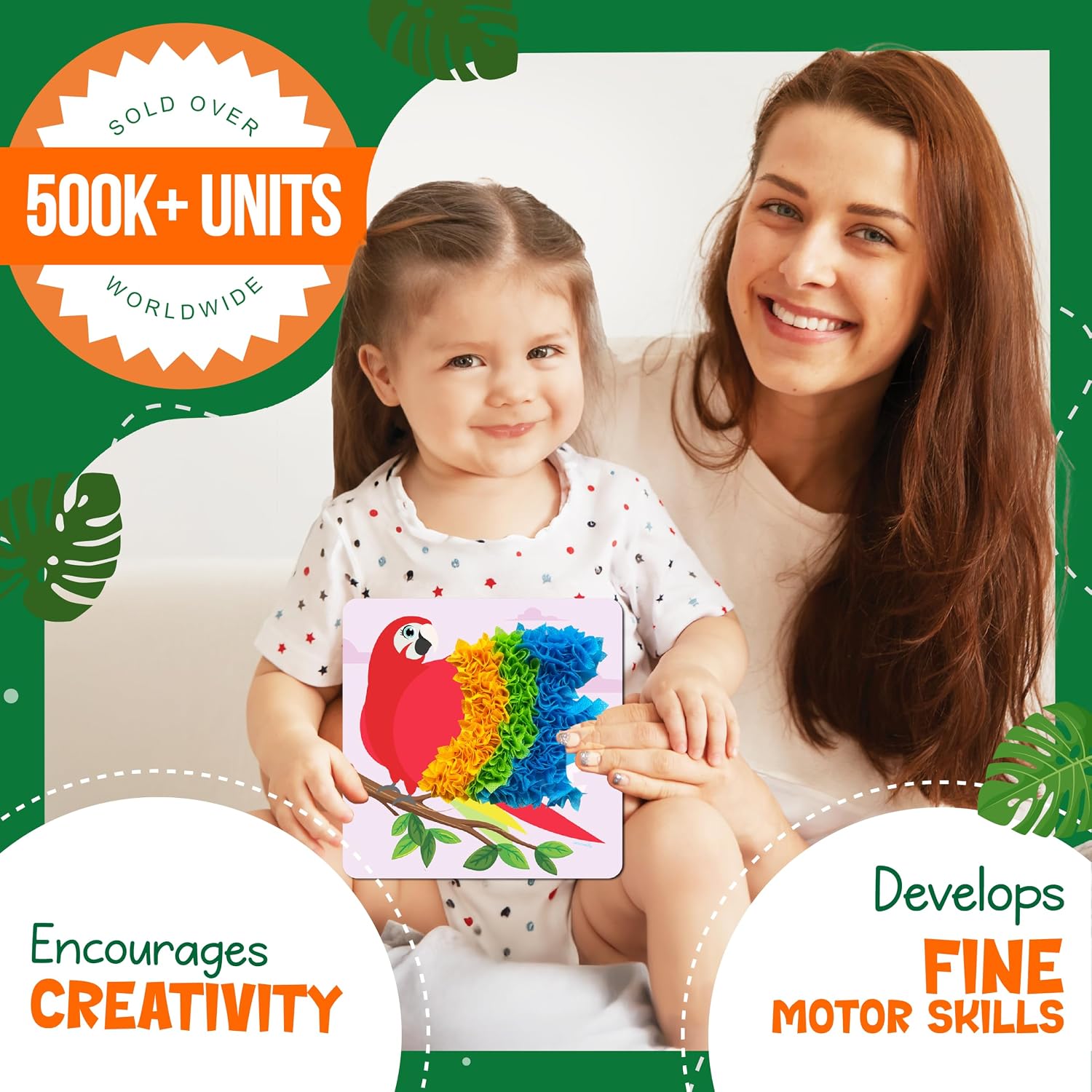 jackinthebox Poke Art Animals Crafts Kits for Kids, Boys & Girls, Ages 4-8