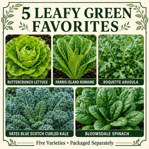 Gardeners Basics Lettuce Seeds for Planting, Kale, Spinach and Arugula