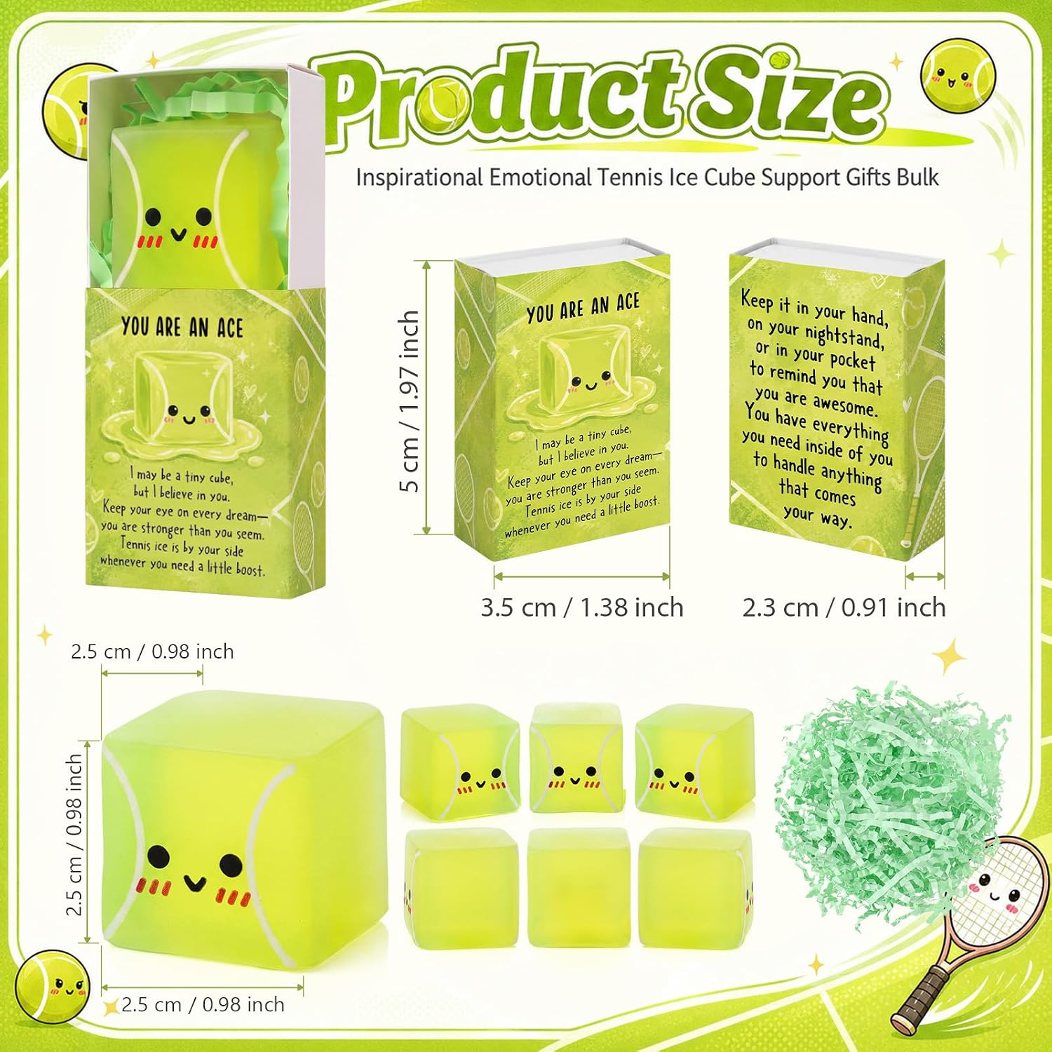 24 Sets Tennis Party Favors Bulk Inspirational Tennis Gift Bag Fillers