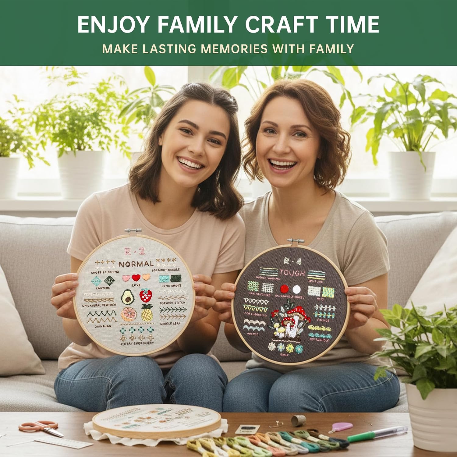CYANFOUR Embroidery Kit for Beginners with Step-By-Step Guidance & Videos
