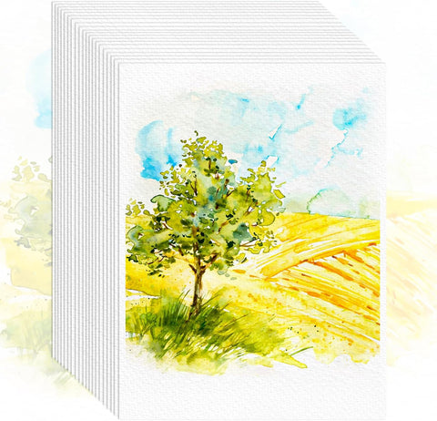 64 Sheets Watercolor Paper,5"x7" Water Color Paper Bulk,Loose Drawing Paper