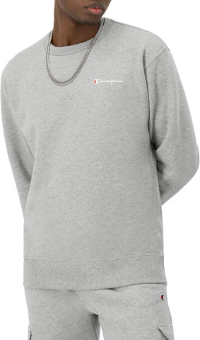 Champion Men's Crewneck Fleece Sweatshirt, Standard Fit, Midweight, Script Logo, Available in Regular and Big & Tall