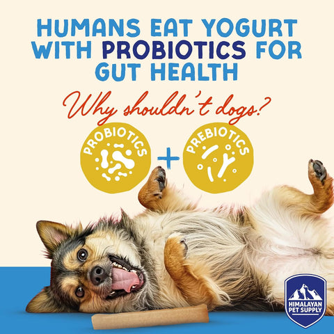 Himalayan Dog Chew Yogurt Sticks, Probiotic Dog Treats, Strawberry 5 Treats
