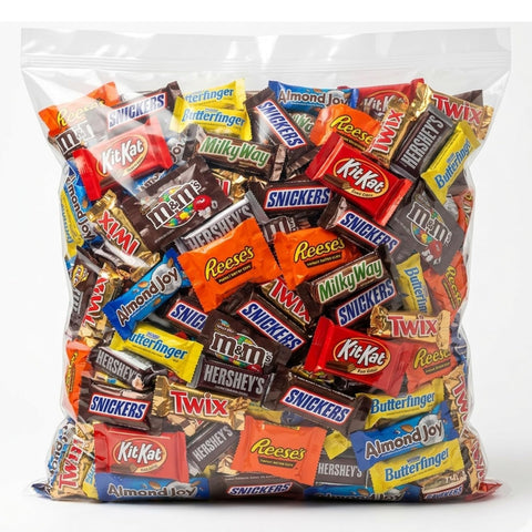 Assorted Chocolate Variety Pack – Individually Wrapped Bulk Chocolate Candy Assortment – Fun Size Bars, Peanut Butter Cups, Wafers & More – Perfect for Parties, Office & Gifting (4 LB)