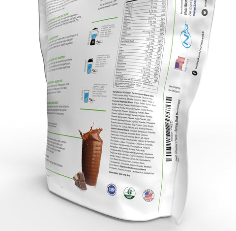 Lean1 Chocolate, Meal Replacement Protein Shake, 37 Servings in a 5lb Bag