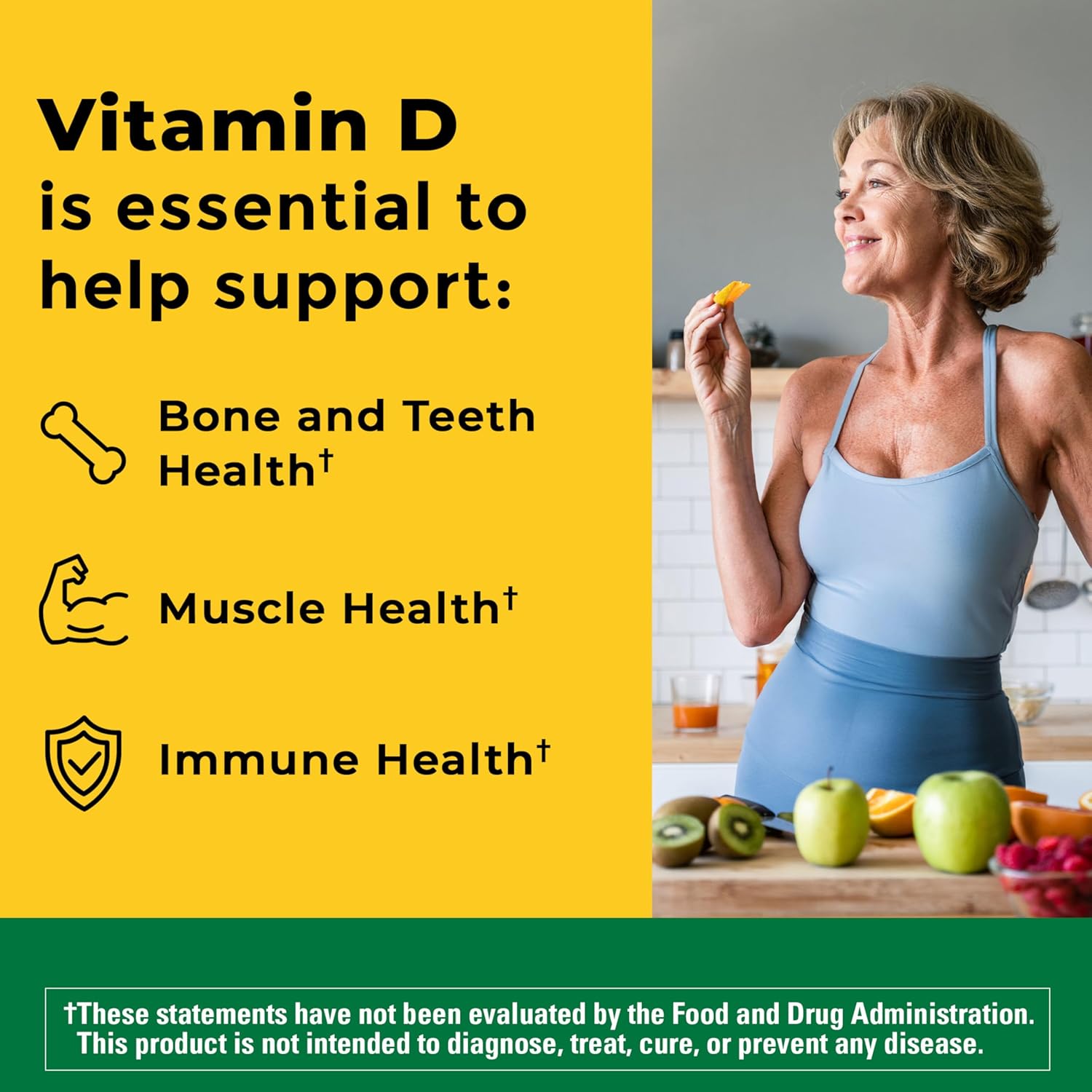 Nature Made Vitamin D3 K2 Supplement, 30 Softgels