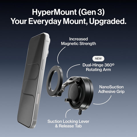 Statik HyperMount (Gen 3) Magnetic Phone Holder, for iPhone and Android
